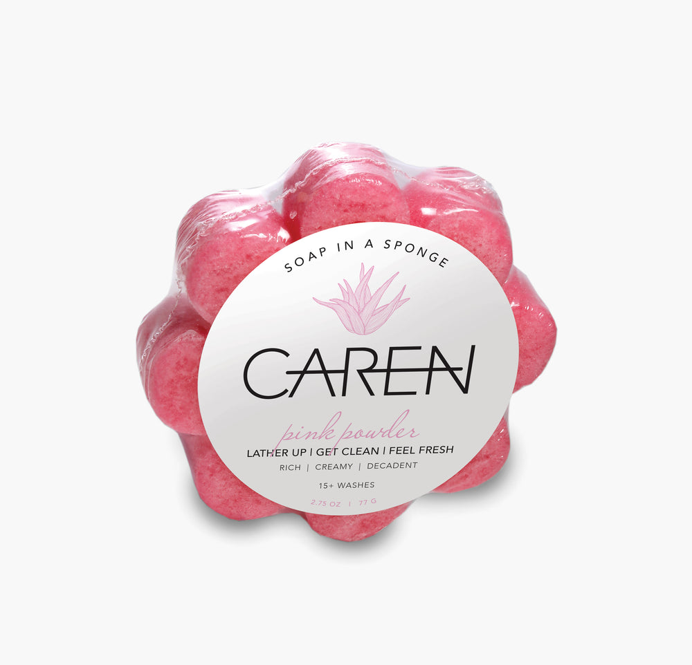Caren Original Shower Sponge - Pink Powder