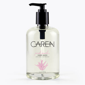 Caren Hand Wash - Pink Powder - 14 oz Glass Bottle