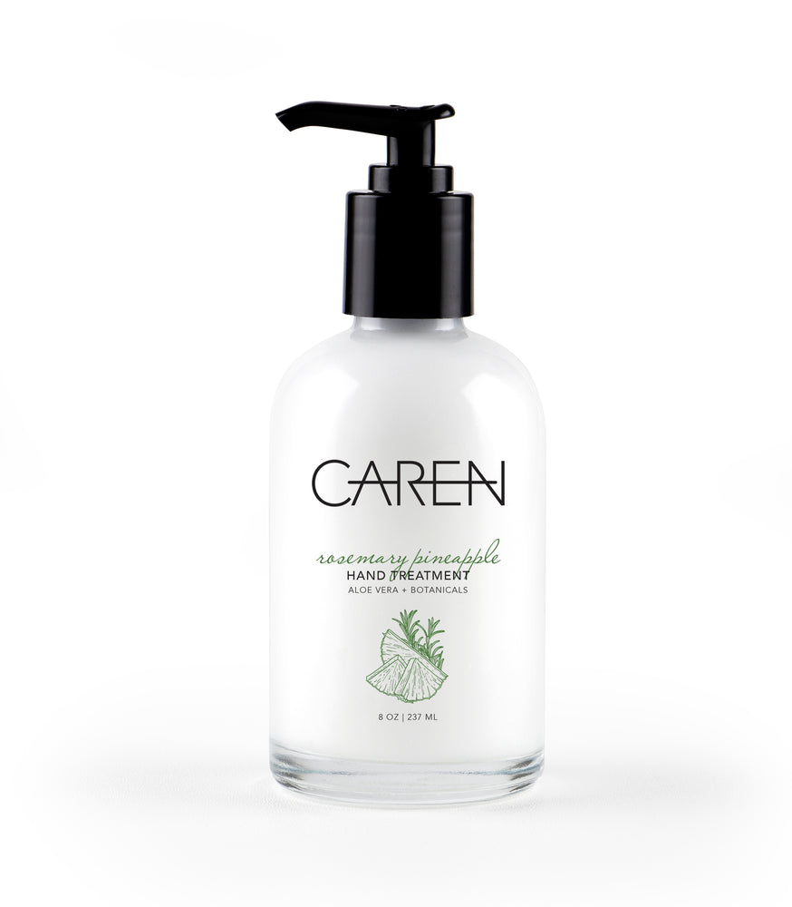 Caren Hand Treatment - Rosemary Pineapple - 8 oz Glass Bottle