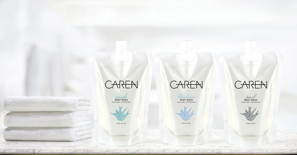 Caren Body Wash - Blue Linen - 8 oz Refillable Pouch