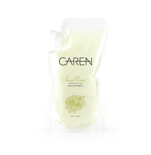 Caren Dish Soap - Basil Lime - 21 oz Refillable Pouch