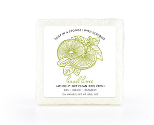 Caren Soap Sponge | Basil Lime Square Sponge