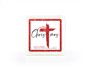 Caren Soap Sponge | Merry Christmas Cross | Seaside