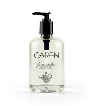 Caren Hand Wash - Fragrance Free - 14 oz Glass Bottle