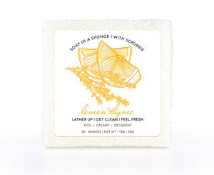 Caren Soap Sponge | Lemon Thyme Square Sponge