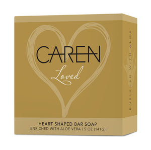 Caren Heart Shaped Bar Soap - Loved - 5 oz