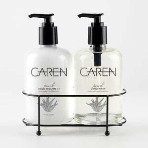 Caren Sink Set Duo - Pearl 14 oz Glass Bottles