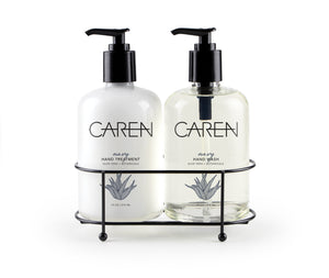 Caren Sink Set Duo - Navy - 14 oz Glass Bottles