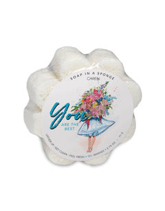 
            
                Load image into Gallery viewer, Caren Original Shower Sponge - YOU are the Best- Pearl
            
        