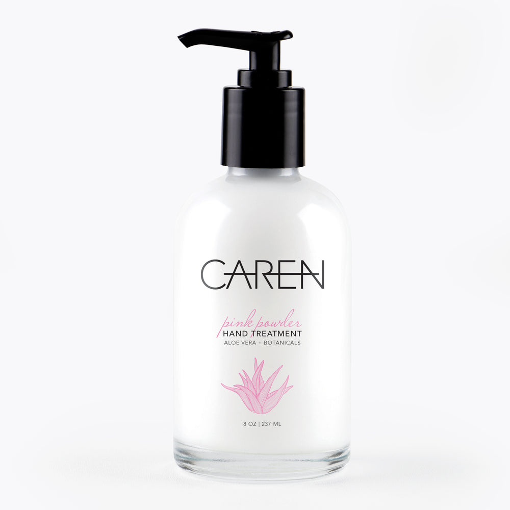 
            
                Load image into Gallery viewer, Caren Hand Treatment - Pink Powder - 8 oz Glass Bottle Case
            
        