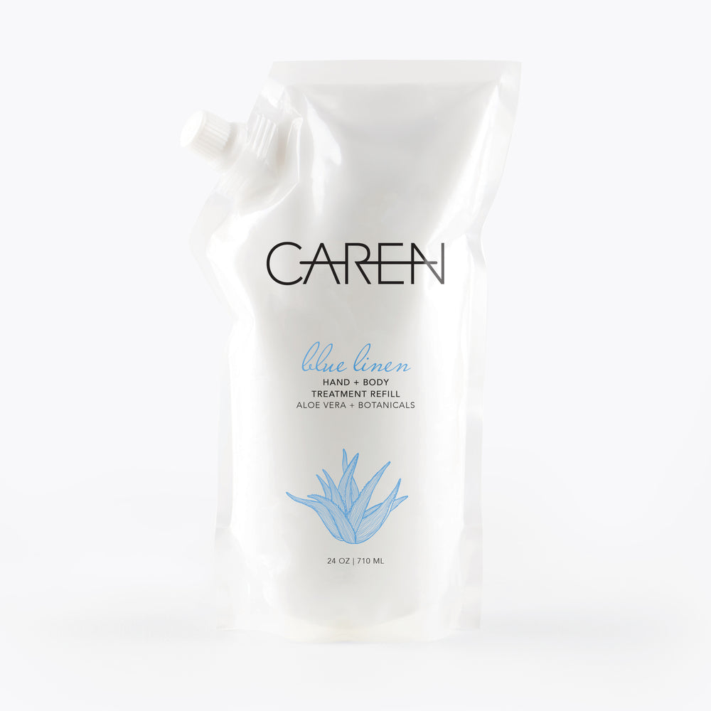 Caren Hand TREATMENT - Blue Linen - 22 oz Refillable Pouch