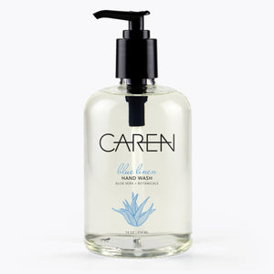 Caren Hand Wash - Blue Linen - 14 oz Glass Bottle Case