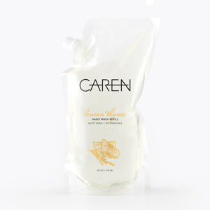 
            
                Load image into Gallery viewer, Caren Hand Wash -Lemon Thyme - 22 oz Refillable Pouch
            
        