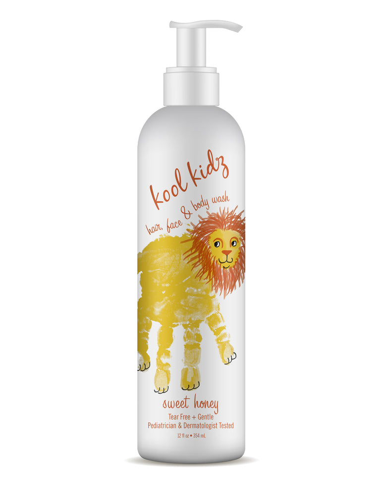 
            
                Load image into Gallery viewer, Kool Kidz Hair, Face &amp;amp; Body Wash Sweet Honey- 12 oz- Lion
            
        
