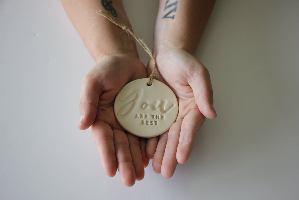 Caren Handcrafted Pottery YOU are the Best Ornament