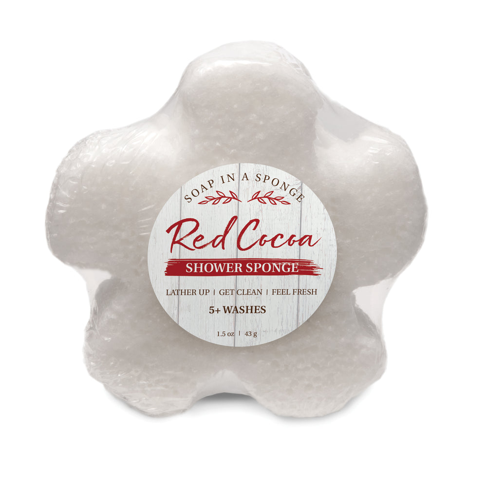 Caren Original Red Cocoa MINI Shower Sponge Case