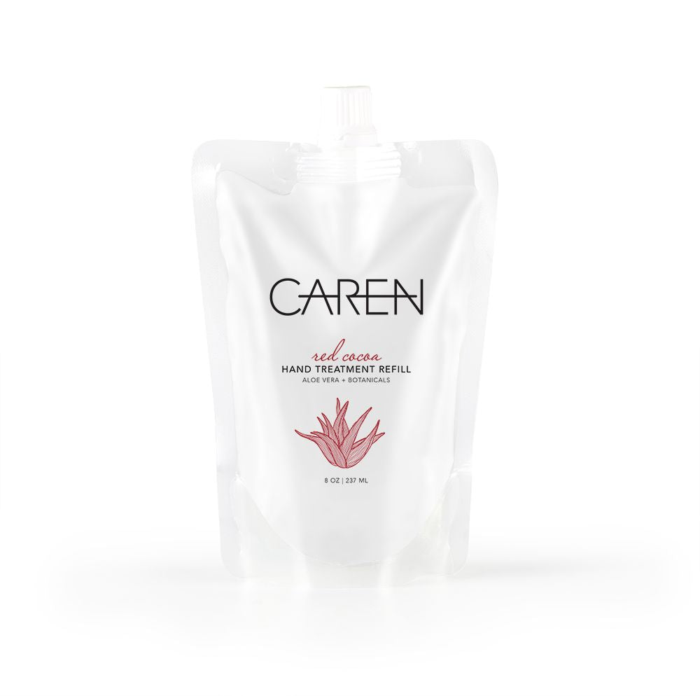 
            
                Load image into Gallery viewer, Caren Hand Treatment - Red Cocoa - 8 oz Refill Pouch
            
        